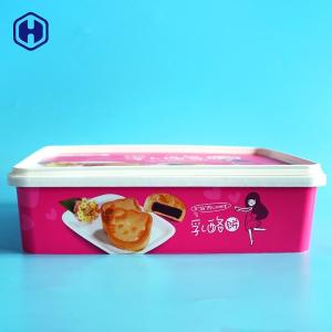 Quality Small IML Box Moon Biscuits Cheese Cake Plastic Container Anti - Scratch wholesale