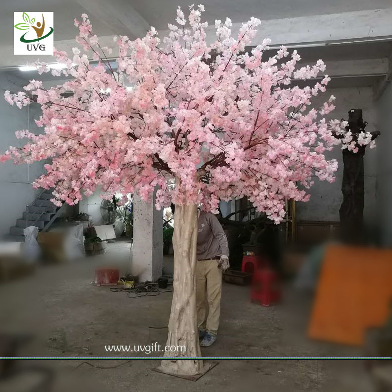 UVG 10 foot pink cherry blossom decorative artificial trees for church wedding decorations CHR170
