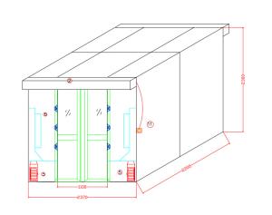 Quality Auto Sliding Doors Stainless Steel Air Shower For Goods With Width 635mm Cabinet wholesale