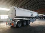 Mechanical Suspension Fuel Tanker Semi Trailer , Crude Oil Tanker Trailer