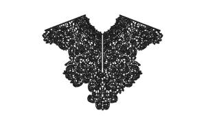 Quality Embroidery collar polyester lace trimming black color or DTM color wholesale