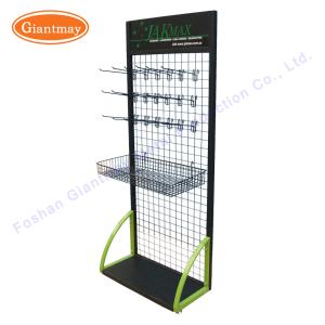 Quality Retail Shop Retail Shop Grid Mesh Display with Basket Metal Wire Rack wholesale