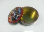 Christmas Candy Tin Storage Containers Tinplate With Cover / Lid