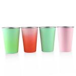 Leak Proof Single Wall Stainless Steel Cup Color Changing Insulated Iced Coffee