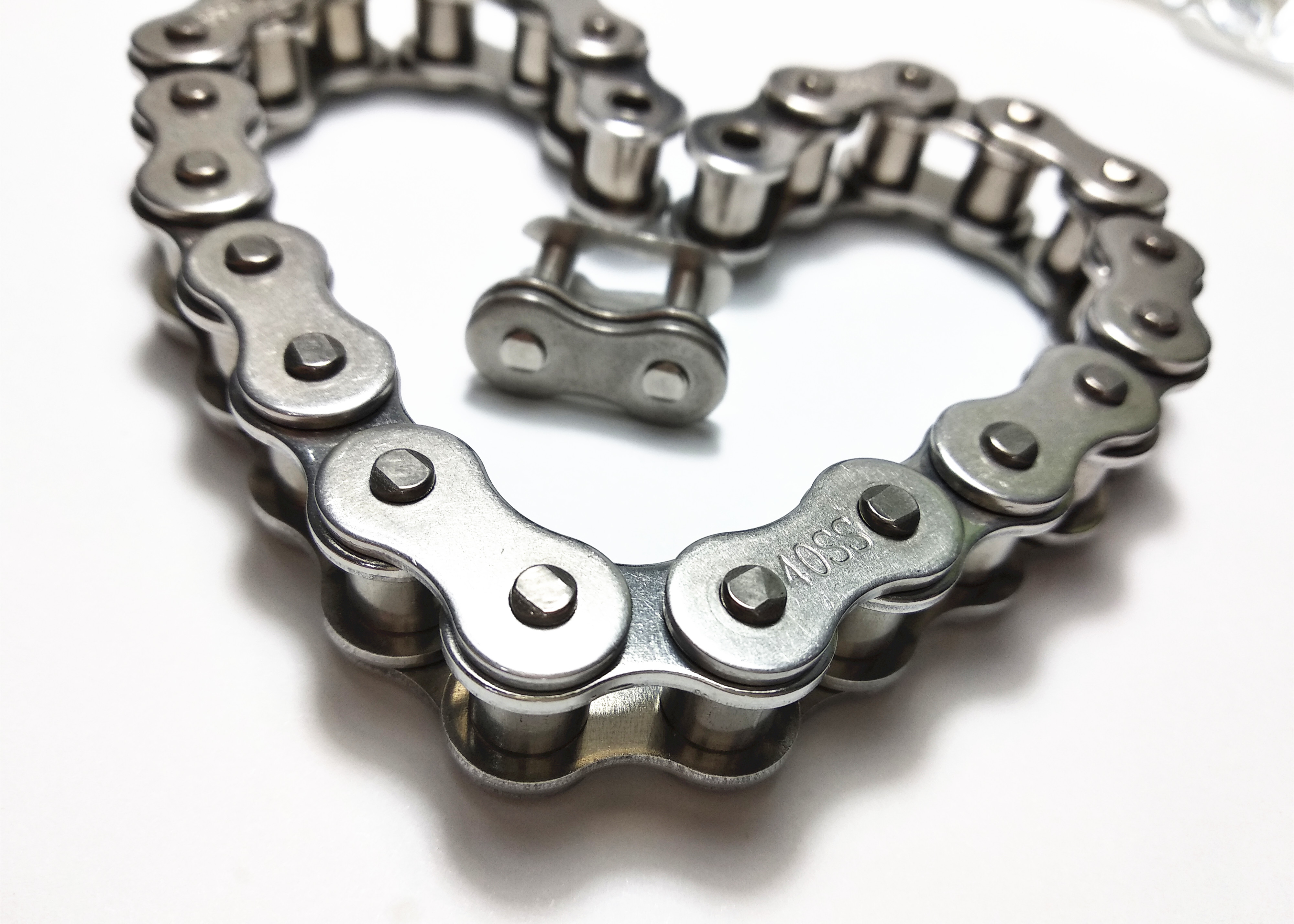 40-1 / 08A-1 Stainless Steel Transmission Roller Chain 12.7mm Pitch OEM Logo