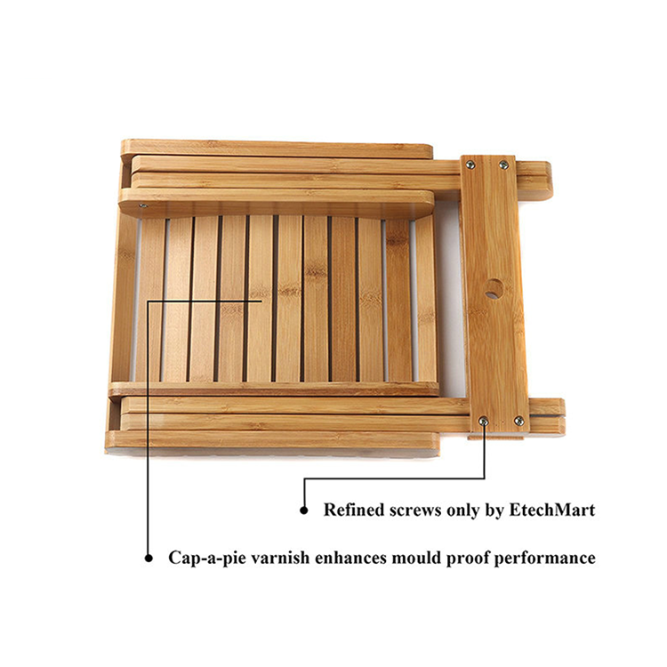 Functional Design Natural Bamboo Stool for Outdoor Activities Lightweight and Durable