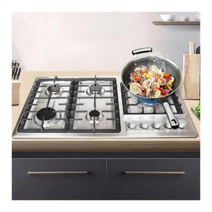 Quality Electric Built In Gas Hob 5 Burner Stainless Steel Gas Hob wholesale