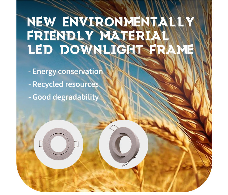Eco Friendly MR16 Downlight Housing Bamboo Fiber 25 Degree Tilted Recessed Light Housing