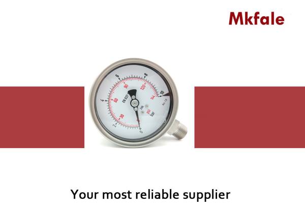 Laser Welding Stainless Steel Pressure Gauge , SMSS - 100mm 4 Inch Bottom Back
