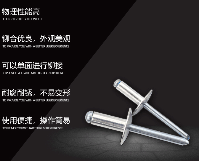 ZINC Finish ANSI/ASME Standard Strong Fastening Force Steel Blind Pop Rivet for Metal m2.5 m3 m3.5 m4.2 m4.8 m5.5 m6.3
