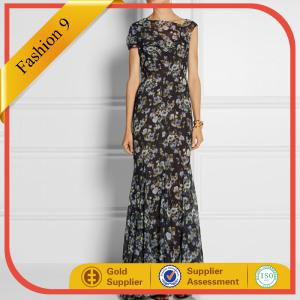 Quality Ladies Women Chiffon Printed Evening Dress wholesale