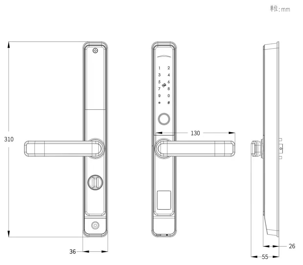 Family Push Pull Door Lock Smart Electronic Digital Door Lock