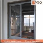 Double - Layer Silent Aluminum Sliding Glass Windows Grey Color Commercial