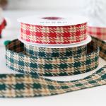 CHRISTMAS LATTICE RIBBON GIFT BOX PACKING RIBBON HANDMADE DIY BOW RIBBON