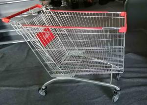 Quality Grocery Foldable Shopping Cart , 4 Wheel Shopping Trolley Powder Coated wholesale