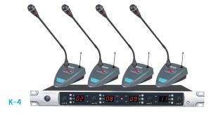 Quality UHF four channels wireless conference microphone K-4 wholesale