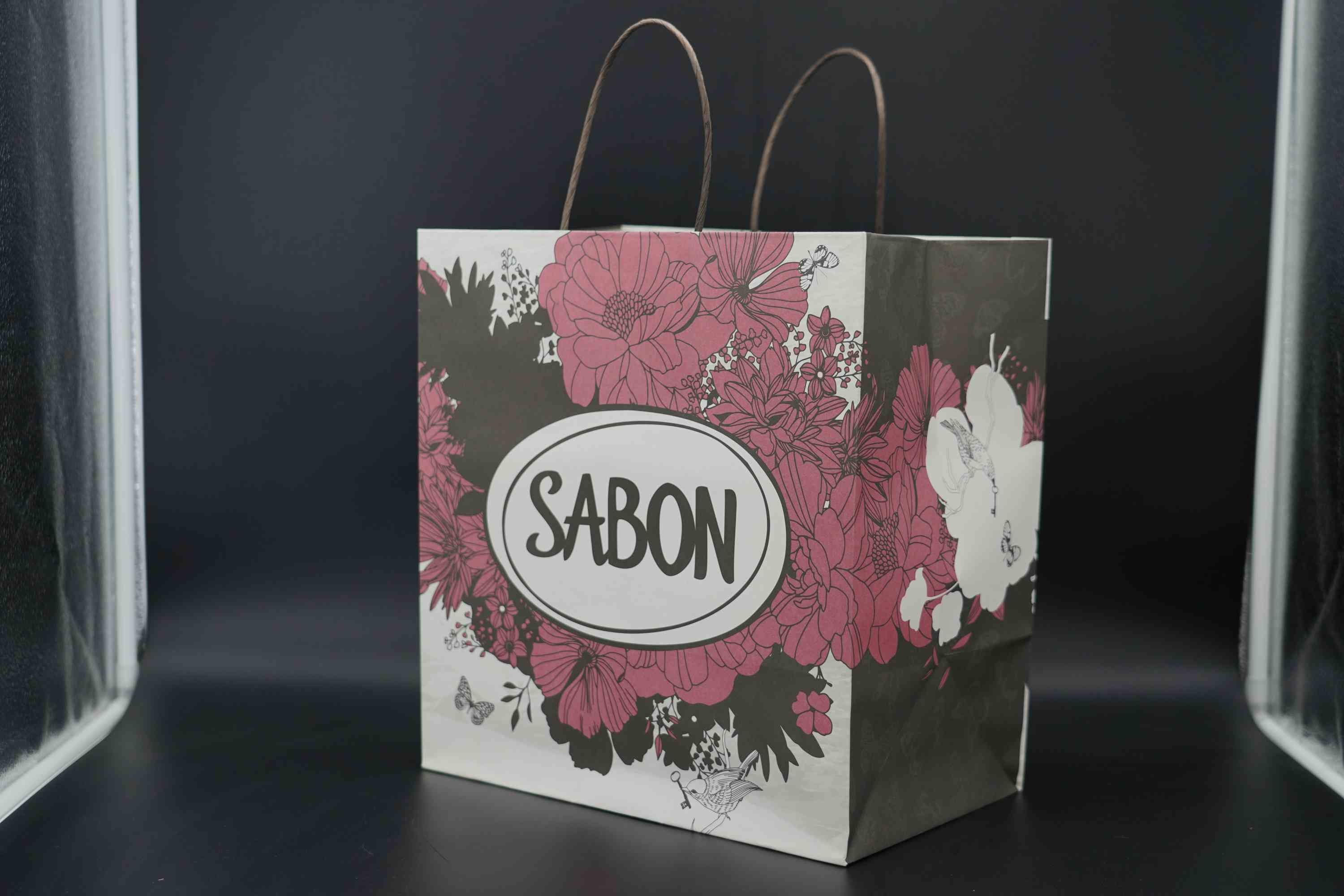 Eco Oversized Paper Bags Flexo Printing Coffee Take Out Paper Bags
