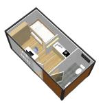 20ft Foldable Container House With Light Accessories Durable Steel Sandwich