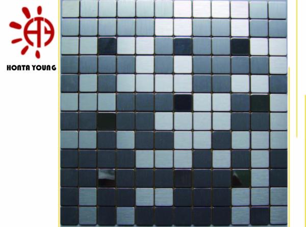HTY - TM 300 Best Selling in India Metal Stainless Steel Mosaic Tile Foshan