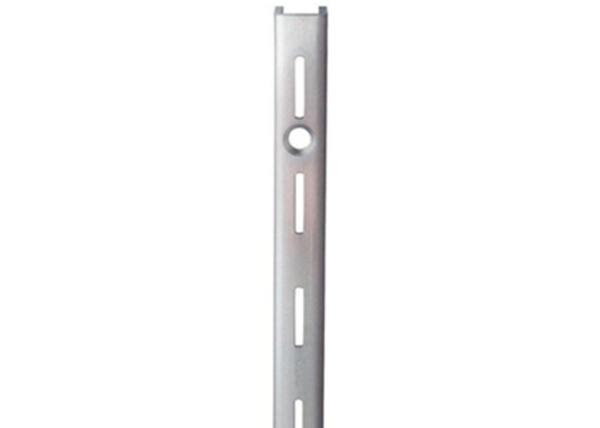 Chrome Finish Slotted Square Metal Tubing , 36" Height Slotted Square Steel