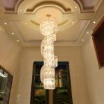 Luxury crystal chandelier duplex building hollow living room lamp large