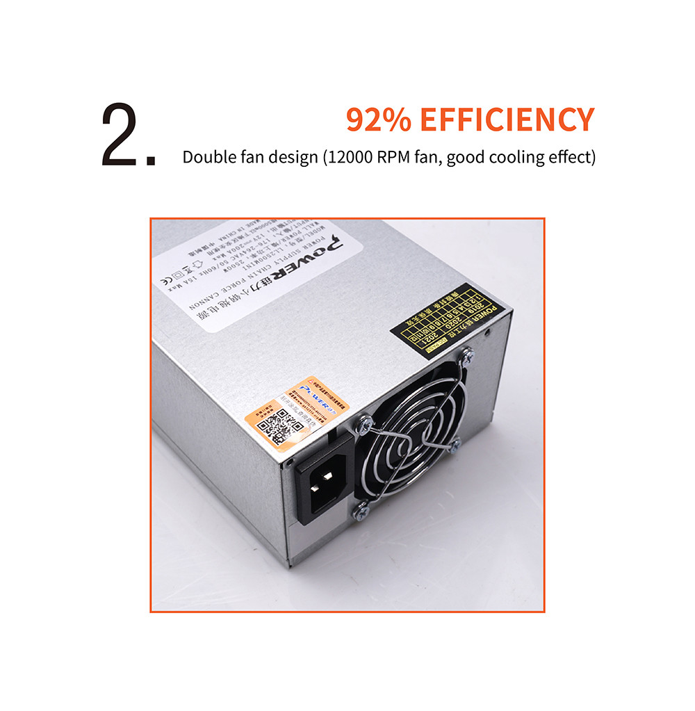Switching Mining Rig Power Supply 12v 2500W 2400w 2000w 8gpu Psu For S9 L3+