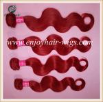 Peruvian 5A virgin remy hair weave ,red color Body wave hair weft 10''-26'