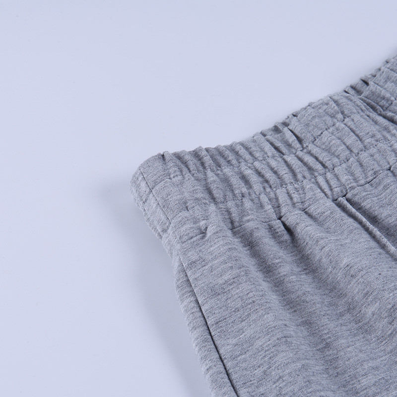Loose Side Printing Ladies Casual Pants , Mid Waist Ladies Wide Leg Trousers