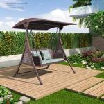 Comfortable Outdoor Furniture 3 Seater Canopy Swing Chair Garden Patio Hanging