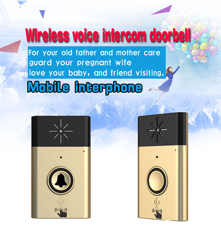 silver/gold color talk function wireless door bell
