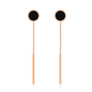 Quality Marlary Stainless Steel Rose Gold Fashion Women's Earrings Extra Long Stud Earrings With Price wholesale
