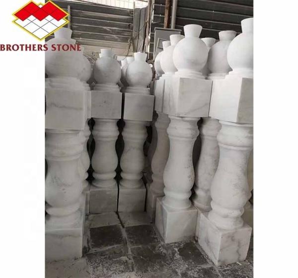 Polished Surface Finished Handrail Column for Home Decorations in Guangxi White