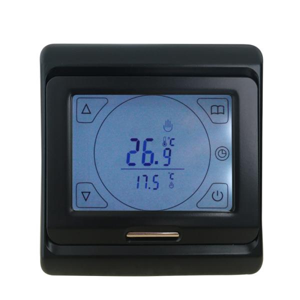 Cheap Black Color Heated Floor Thermostat Anti Flammable PC Housing Material for sale