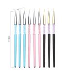 Crystal Painting 11mm 3d Nail Liner Brush Nail Art Tools 3pcs Set Plastic Handle
