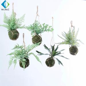 Quality Customized Artificial Fern Plants , 8cm Hanging Ball Type Fake Staghorn Fern wholesale