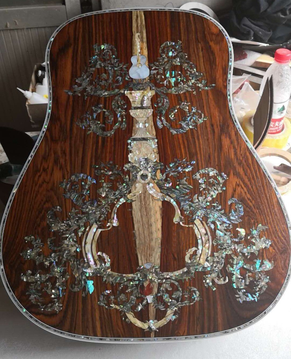 Aaaa All Real Abalone Super Deluxe Wood D45L Acoustic Guitar Customized Logo Is Available