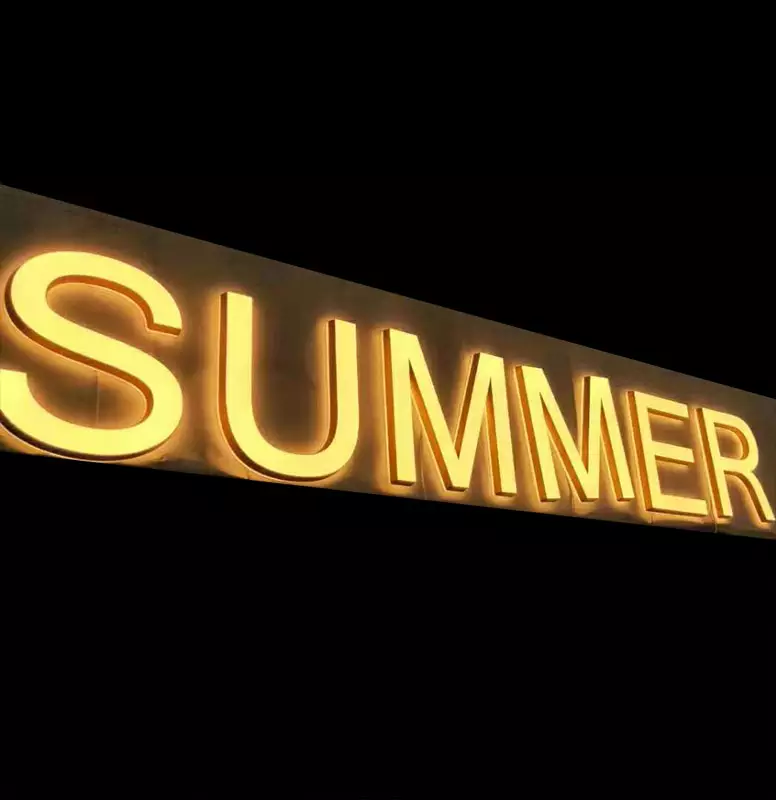 Best Sell Wall Name 3d Stainless Steel Led Logo Sign Backlit Letter Light 3d Wall Sign