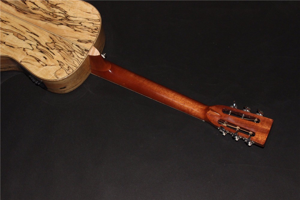 Custom All Solid Sapele Wood Ooo15s Body Style Acoustic Electric Guitar