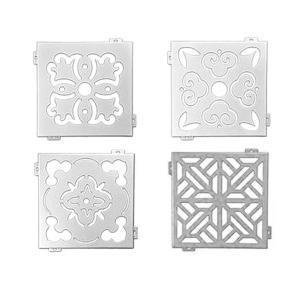 Quality Hollow Aluminum Curtain Wall Veneer Background Wall Punching Aluminum Plate Carved Modeling 2.5mm wholesale