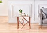 Luxury Stainless Steel Frame Chrome Glass Side Table