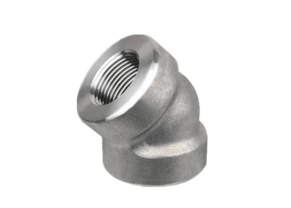 Cheap 45 Degree Threaded Elbow NPT 6000LB BS 3799 Stainless Steel 304 Pipe Fittings for sale