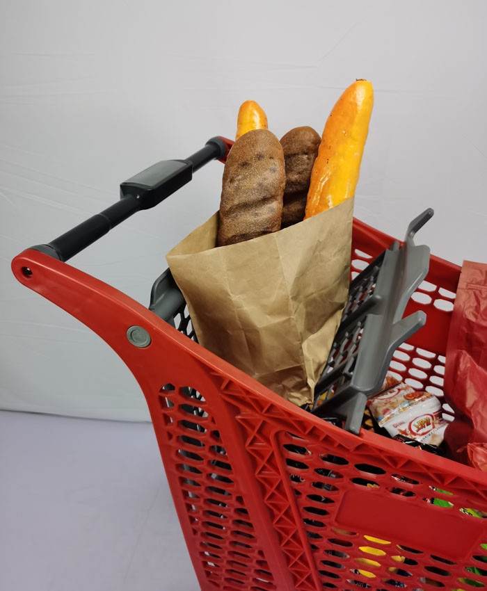 175L HDPP Nylon All Plastic Shopping Carts Warehouse Supermarket Shopping Trolley