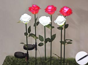 Quality Solar silicone rose Lights Outdoor Lawn Park Decoration Lamp LED Silicone Rose Lamp wholesale