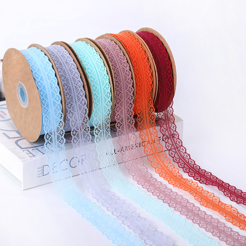 2.5cm Elastic Band Hollow Flower Ribbon for Sewing Clothing Garment Decorative Lace Trim
