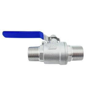 Quality Stainless Steel 2PC Double Male Thread Ball Valve Model NO. Q11F-16/64P for Water wholesale