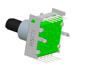 Quality RS171-23 17mm Electronic Rotary Switch 2 Poles 3 Position Rotary Switch wholesale