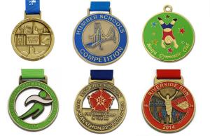 Quality 3D Logo Metal Sports Medal Engraving Medal with Colorful Ribbon,High Quality Medallion Die Cast Enamelled Metal wholesale