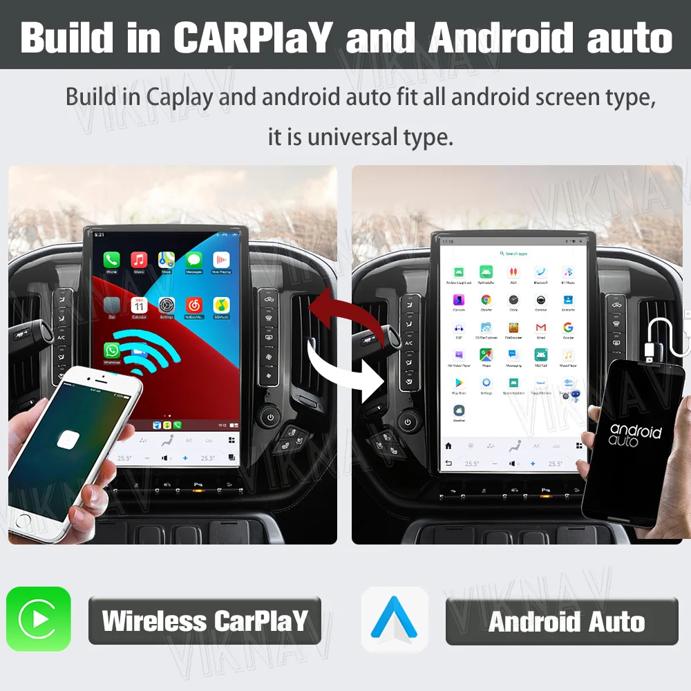 14.4 Inch Android Car Head Unit For 2013-2020 Chevroler Silverado Gmc Sierra Multimeida Player GPS Navigation Carplay