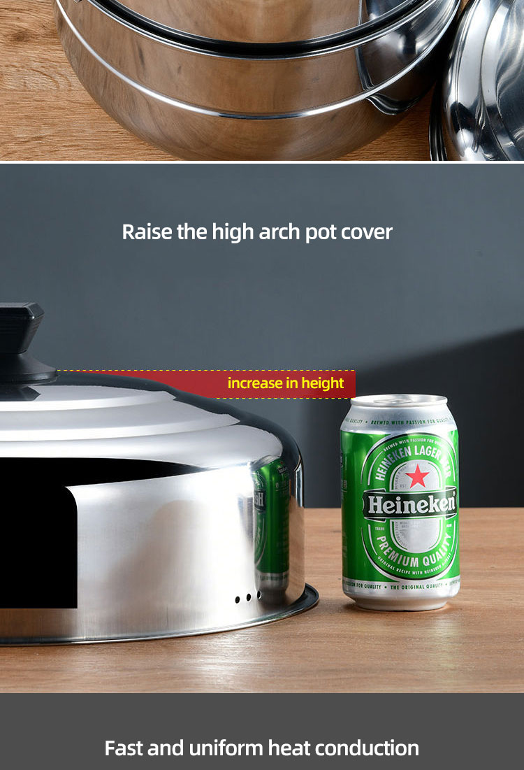 Steamer Pot Oem Hot Selling Large Stainless Steel 2/3 Layer Restaurants Kitchenware Soup Pot Food Steamer Pot With Steamer