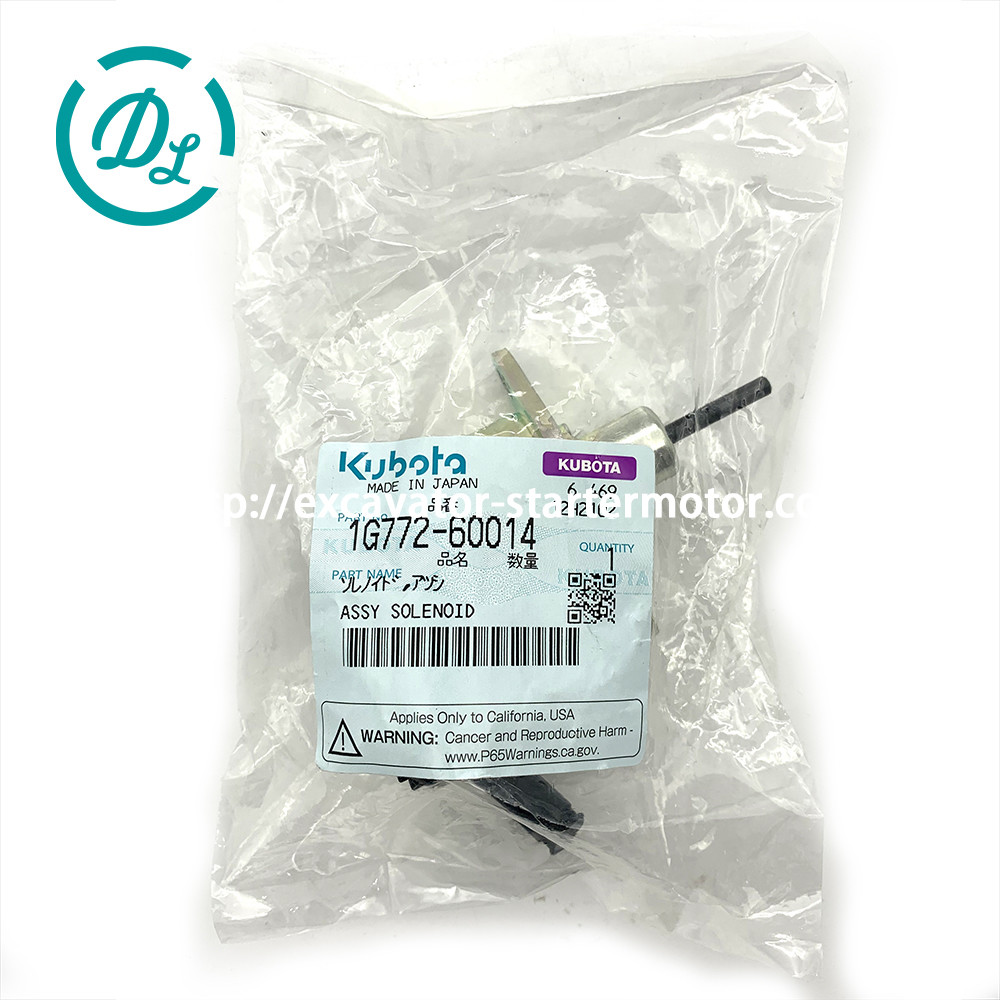 Engine Parts Fuel Stop Solenoid 1G772-60013 1G772-60012 Kubota V3307